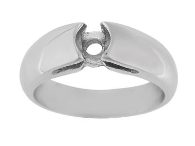 Solitaire pour pierre ronde 5 mm, Or gris 800. Réf. BG251 - Image Standard - 2