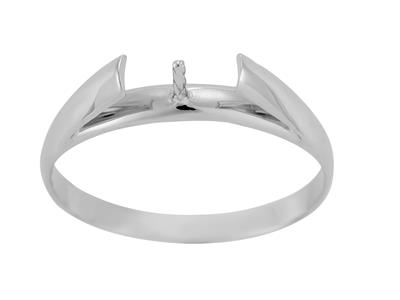 Bague pour une perle de 5 à 7 mm, Or gris 18k. Réf. Solo S - Image Standard - 2