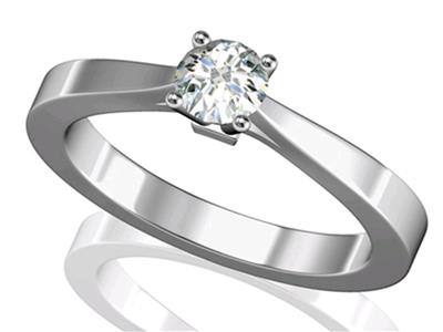 Solitaire 4 griffes pour pierre de 2,6 mm, Or gris 800. Réf. AR15/20 - Image Standard - 3