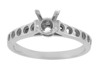 Solitaire 4 griffes pour pierre centrale 6 mm, Or gris 800. Réf. GA70/90 - Image Standard - 2