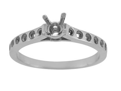 Solitaire 4 griffes pour pierre centrale 5,6 mm, Or gris 800. Réf. GA50/60 - Image Standard - 2