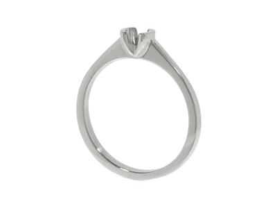 Solitaire serti demi-clos pour pierre de 3,40 mm, corps plat, Or gris 18k Pd, doigt 54 - Image Standard - 3