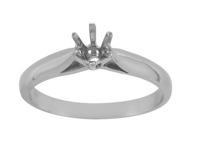 Solitaire 6 griffes pour pierre 5 mm, Or gris 18k. Réf. 25377 - Image Standard - 2