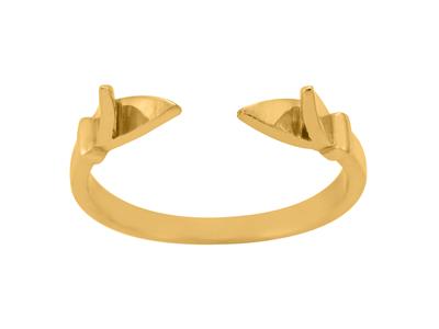 Corps de bague 1/2 jonc, Or jaune 18k. Réf. 01809 - Image Standard - 2