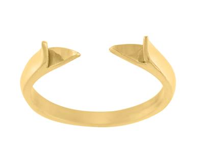 Corps de bague 1/2 jonc, Or jaune 18k. Réf. 01812 - Image Standard - 2