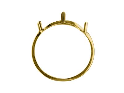 Bague porte-pièce 10 francs cintrée, Or jaune 18k, doigt 58 - Image Standard - 3