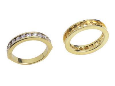 Alliance serti rail 1 rang, Or jaune 18k. Réf. 100/5011 - Image Standard - 3