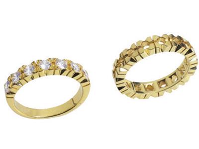 Alliance serti 4 griffes 1 rang, Or jaune 18k. Réf. 304 - Image Standard - 3