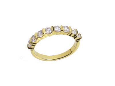 Alliance Barrette droite 1 rang, Or jaune 18k. Réf. 451/5009 - Image Standard - 2