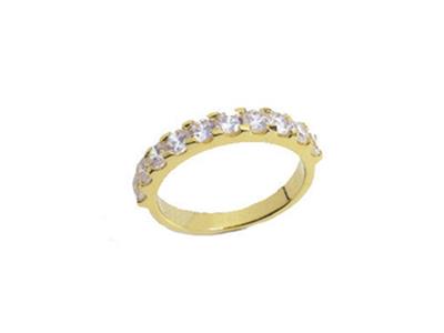 Alliance serti 4 griffes 1 rang, Or jaune 18k. Réf. 530 - Image Standard - 2