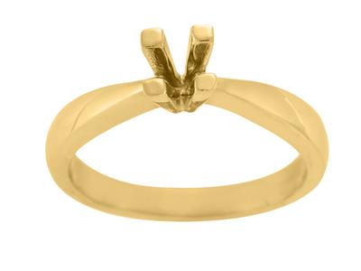 Solitaire 4 griffes pour pierre de 4,5 mm, Or jaune 18k. Réf. SV30/35 - Image Standard - 2
