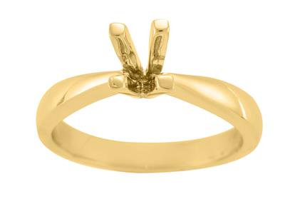 Solitaire 4 griffes pour pierre de 5 mm, Or jaune 18k. Réf. SV40/50 - Image Standard - 2