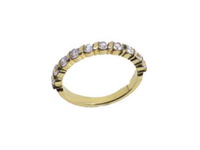 Alliance Barrette biais 1 rang, Or jaune 18k. Réf. 450 - Image Standard - 2