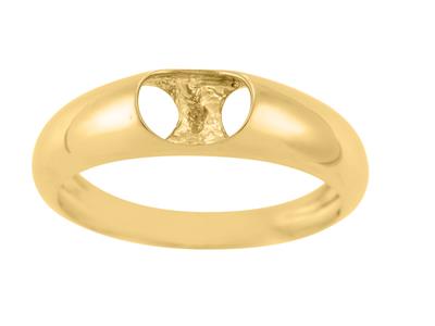 Bague pour une perle de 7 à 9 mm, Or jaune 18k. Réf. BG138 - Image Standard - 2