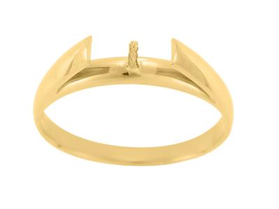 Bague pour une perle de 5 à 7 mm, Or jaune 18k. Réf. Solo S - Image Standard - 2