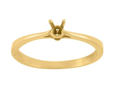Solitaire 4 griffes pour pierre de 2,6 mm, Or jaune 18k. Réf. AR15/20 - Image Standard - 2