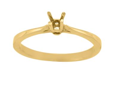 Solitaire 4 griffes pour pierre 3 mm, Or jaune 18k. Réf. AR30/35 - Image Standard - 2