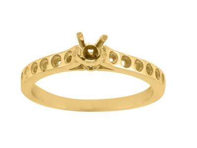 Solitaire 4 griffes pour pierre centrale 4,40 mm, Or jaune 18k. Réf. GA30/35 - Image Standard - 2