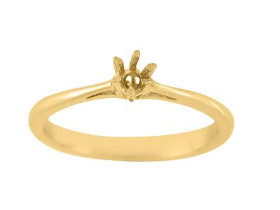 Solitaire 6 griffes pour pierre de 3,5 mm, Or jaune 18k, Réf. Solo 6 - Image Standard - 2