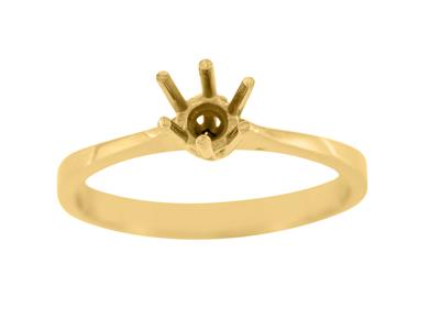 Solitaire 6 griffes pour pierre de 4,5 mm, Or jaune 18k. Réf. RO 30/40 - Image Standard - 2