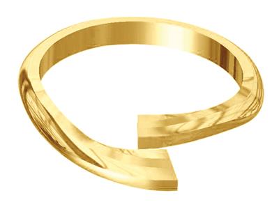 Corps de bague croisé, Or jaune 18k, doigt 52/53. Réf. S230 - Image Standard - 2