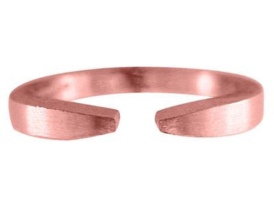 Corps de bague plat ouvert, Or rouge 18k 5N, Doigt 50 Réf. S61 - Image Standard - 2