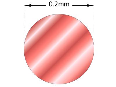 Fil rond laser Or rouge 18k 5N recuit, 0,20 mm - Image Standard - 3