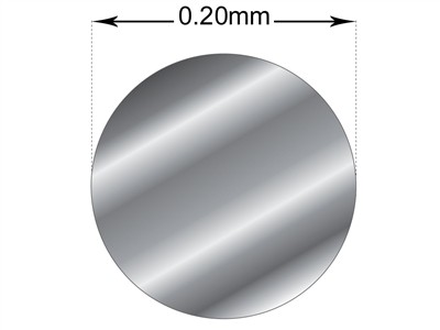 Fil rond laser Or gris 18k Pd 12 recuit, 0,20 mm - Image Standard - 2