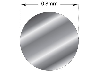 Fil rond Or gris 18k Pd 12 recuit, 0,80 mm - Image Standard - 2