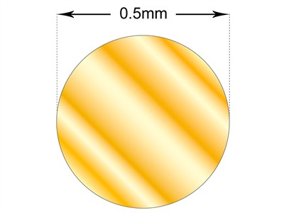 Fil rond Or jaune 18k 3N recuit, 0,50 mm - Image Standard - 3
