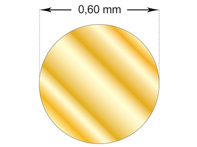 Fil rond Or jaune 18k 3N recuit, 0,60 mm - Image Standard - 3