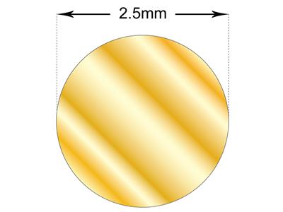 Fil rond Or jaune 18k 3N recuit, 2,50 mm - Image Standard - 3