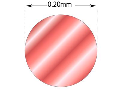 Fil rond laser Or rose 18k recuit, 0,20 mm - Image Standard - 2