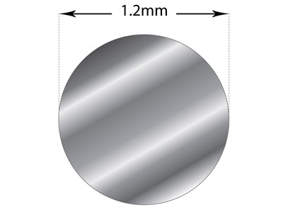 Fil rond Or gris 18k BN recuit, 1,20 mm - Image Standard - 2