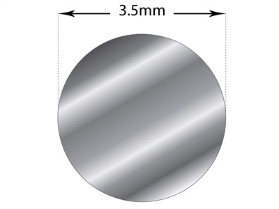 Fil rond Or gris 18k BN recuit, 3,50 mm - Image Standard - 3
