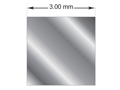 Fil carré Argent 935 recuit, 3,00 mm - Image Standard - 3