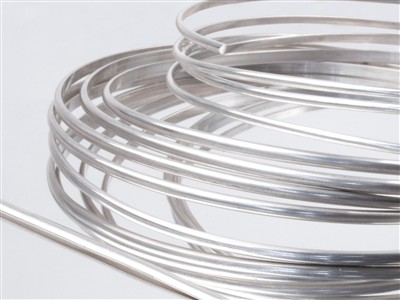 Fil demi-jonc Argent 930 recuit, 2,50 x 1,50 mm