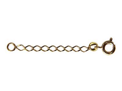 Chaîne d'extension maille Rombo 2,70 mm, 5 cm, Plaqué or 3 microns - Image Standard - 2