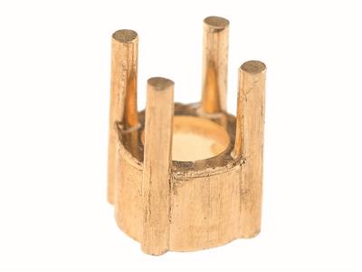 Chaton 4 griffes pour pierre ronde 2 mm, Or jaune 18k. Réf. 02065 - Image Standard - 2