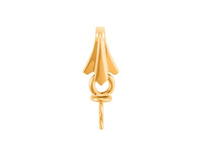 Bélière clip pour perle de 9 à 10 mm, Or jaune 18k. Réf. PEC039 - Image Standard - 2
