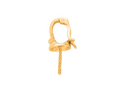 Bélière clip pour perle de 8 à 9 mm, Or jaune 18k. Réf. PEC058 - Image Standard - 2