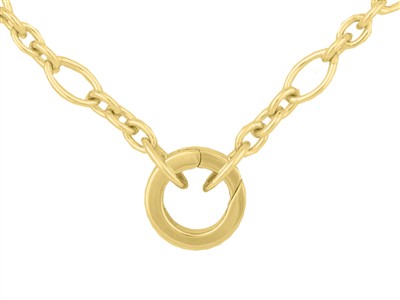 Fermoir invisible 12,20 mm, tube plat, Or jaune 18k 3N - Image Standard - 5