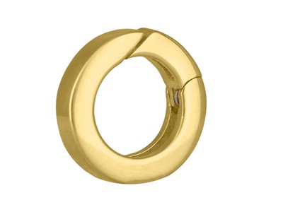 Fermoir invisible 13,50 mm, tube plat, Or jaune 18k 3N - Image Standard - 3