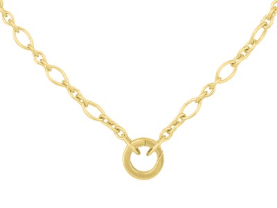 Fermoir invisible 13,50 mm, tube plat, Or jaune 18k 3N - Image Standard - 4