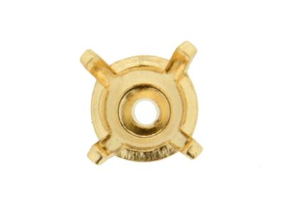 Chaton 4 griffes pour pierre ronde de 4,1 mm, Or jaune 18k. Réf. 01292 - Image Standard - 2