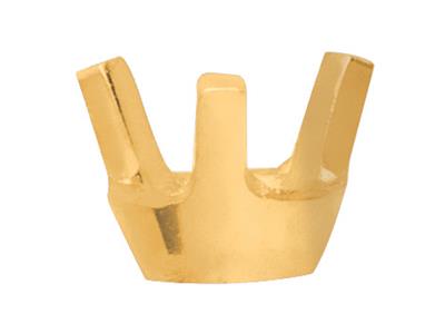 Chaton 3 griffes pour pierre ronde de 3,5 mm, Or jaune 18k. Réf. 01514 - Image Standard - 2