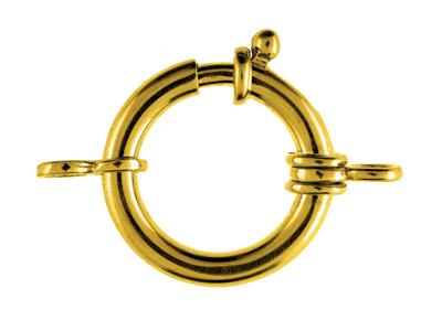 Anneau Marin avec double anneau 19 mm, Or jaune 18k. Réf 17000