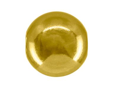 Boule lourde lisse 2 trous, 4 mm, Or jaune 18k - Image Standard - 2