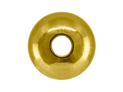 Boule lourde lisse polie 2 trous, 7 mm, Or jaune 18k - Image Standard - 3