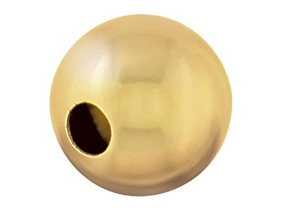Boule légère lisse 1 trou, 8 mm, Or jaune 18k. Réf. 04748